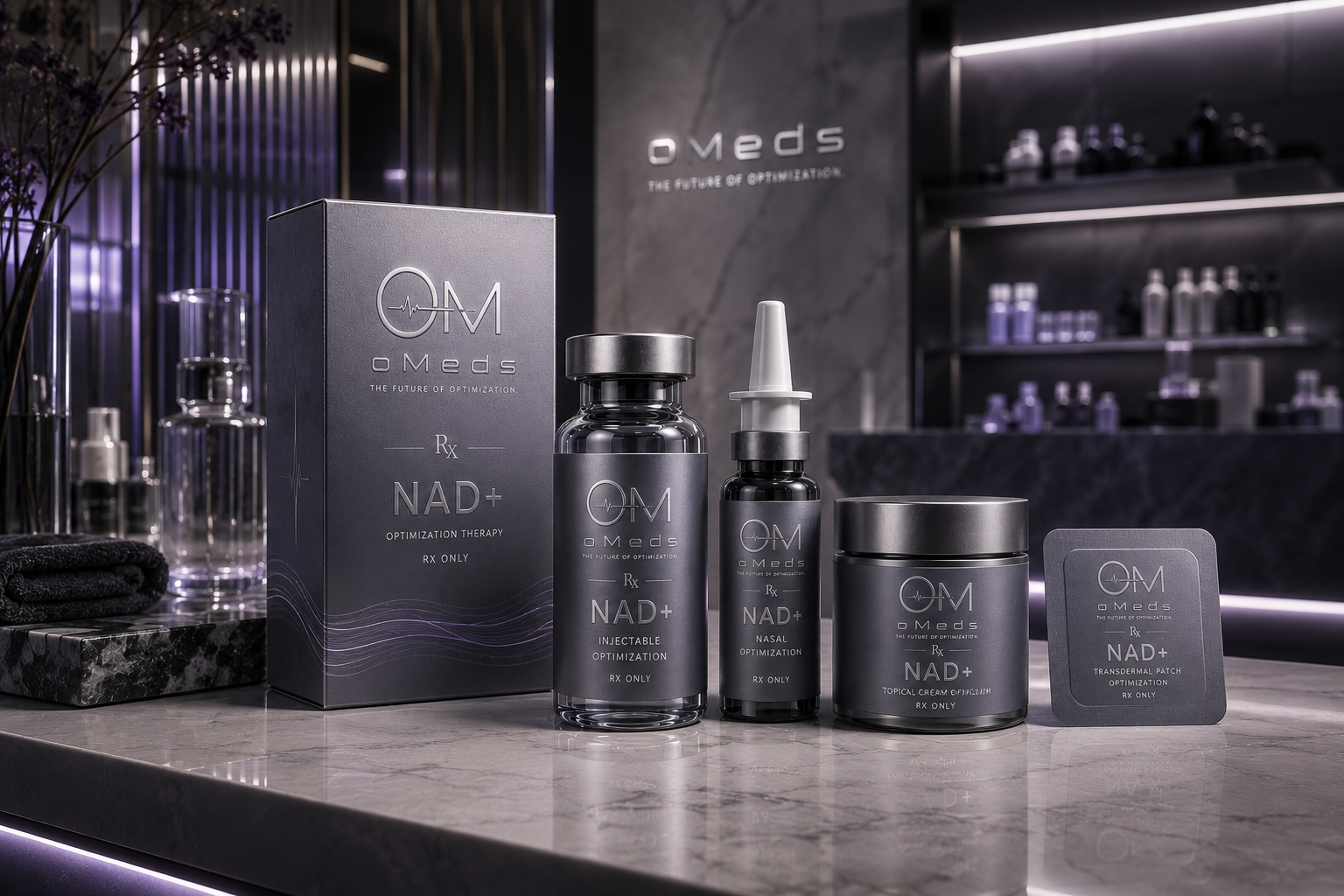 oMeds NAD+ collection presented in a clinical optimization environment